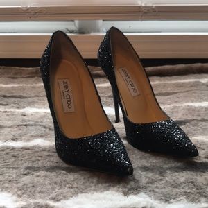 Jimmy Choo Coarse Glitter Fabric size 38
